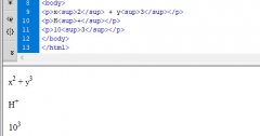 <sup>定义上标文本_html sup标签